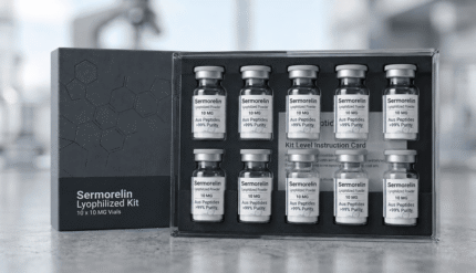 Sermorelin Australia — 10mg — 10 Vial Kit  Lyophilized Research Peptide