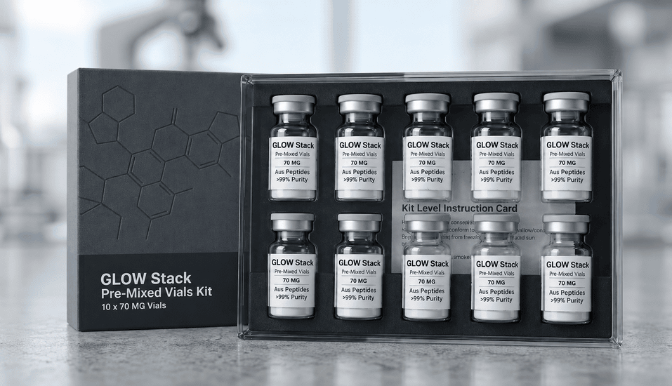 GLOW Stack Australia — 70mg — 10 Vial Kit  Research Peptide Blend